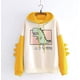 thumbnail image 2 of Sudadera de dinosaurio para mujer, camisetas de empalme de manga larga, sudaderas con capucha bonitas de dibujos animados, jersey informal para adolescentes y niñas Xemadio WMZL-2134-35, 2 of 6