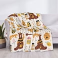 thumbnail image 4 of Throw Blanket for Couch, Cute Bee Honey Jar Hive Bear Super Soft Fuzzy Comfy Warm Throw Blanket, Cuteness Lightweight Cozy Plush Flannel Blanket & Throws for Sofa and Bed All Season, 4 of 5