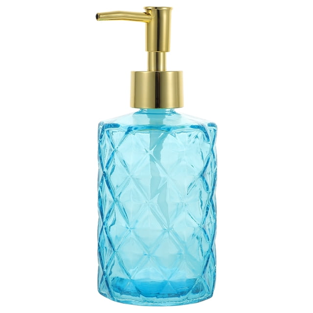 MasteelfCA Delicate Glass Bottle Hand Soap Press Bottle Shampoo Dispenser Bottle 400ml