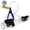 Blue + Gauge, variant on Vibrating LeLuv Penis Vacuum Pump Ultima Black Natural Male Enhancement Double-Ended Buddy 18 inch x 1.75 inch Cylinder