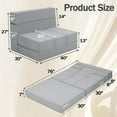 thumbnail image 3 of Favory Folding Sofa Bed, 7 inch Memory Foam Floor Couch, Convertible Sleeper Foldable Mattress Futon Sofa for Living Room/Home Office/Guest Beds/Apartment/Upstairs Loft, Light Grey, Twin, 3 of 9