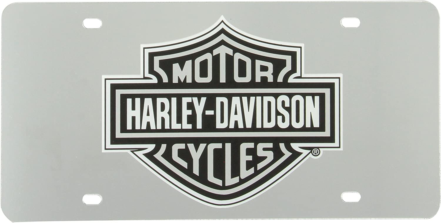 CHROMA Graphics Harley Davidson Auto-Schlagwort - 6x12 Zoll, Aus Aluminium, Geprägt, Mit V-Twin-Motiv, Vorgebohrt Für Einfache Montage