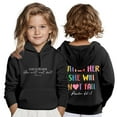 thumbnail image 2 of Girls' Casual Cute Printed Half Zip Hoodie with Pull Cord Pockets for Everyday Wear Girls and Toddlers' Pullover Hoodie Sweatshirt, 2 of 8