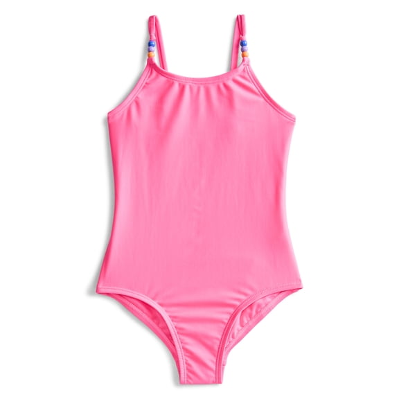 Wonder Nation Girls One Piece Swimsuit with UPF 50 , Sizes 4-18 & Plus