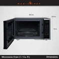 thumbnail image 3 of Magic Chef 1.1 Cu. ft. Countertop Microwave 1000W Digital Touch, Stainless, 3 of 5