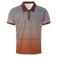 thumbnail image 4 of VgaVtl Polo Shirts for Men Short Sleeve Big and Tall Summer Button Striped Clothes for Men Shirts Collared Vacation, 4 of 5