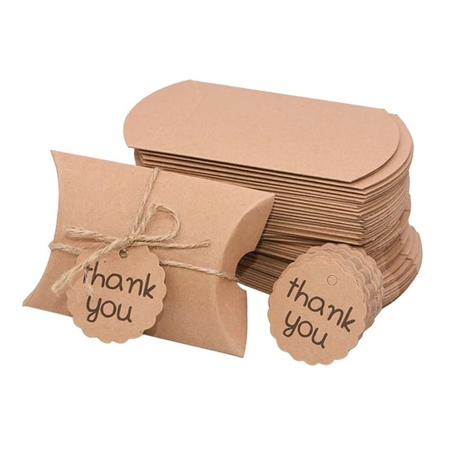 50 cajas pequeñas de cartón kraft para dulces, recuerdos de baby shower, cumpleaños, joyería y chocolates. Los 9x6.5x2.4cm