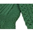thumbnail image 5 of Aran 100% Irish Merino Wool Buttoned Cardigan Sweater for Women|Chunky Cable Knitted Crew Neck Short Green Cardigan, 5 of 7