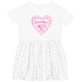 thumbnail image 3 of Inktastic Grandpa's Sweetie Pie with Pink Hearts Girls Toddler Dress, 3 of 5