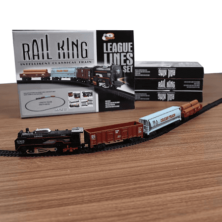 Intelligent Classical Electric Train Track Set - Complete Set with Locomotive, Cars & Circular Rail for Kids