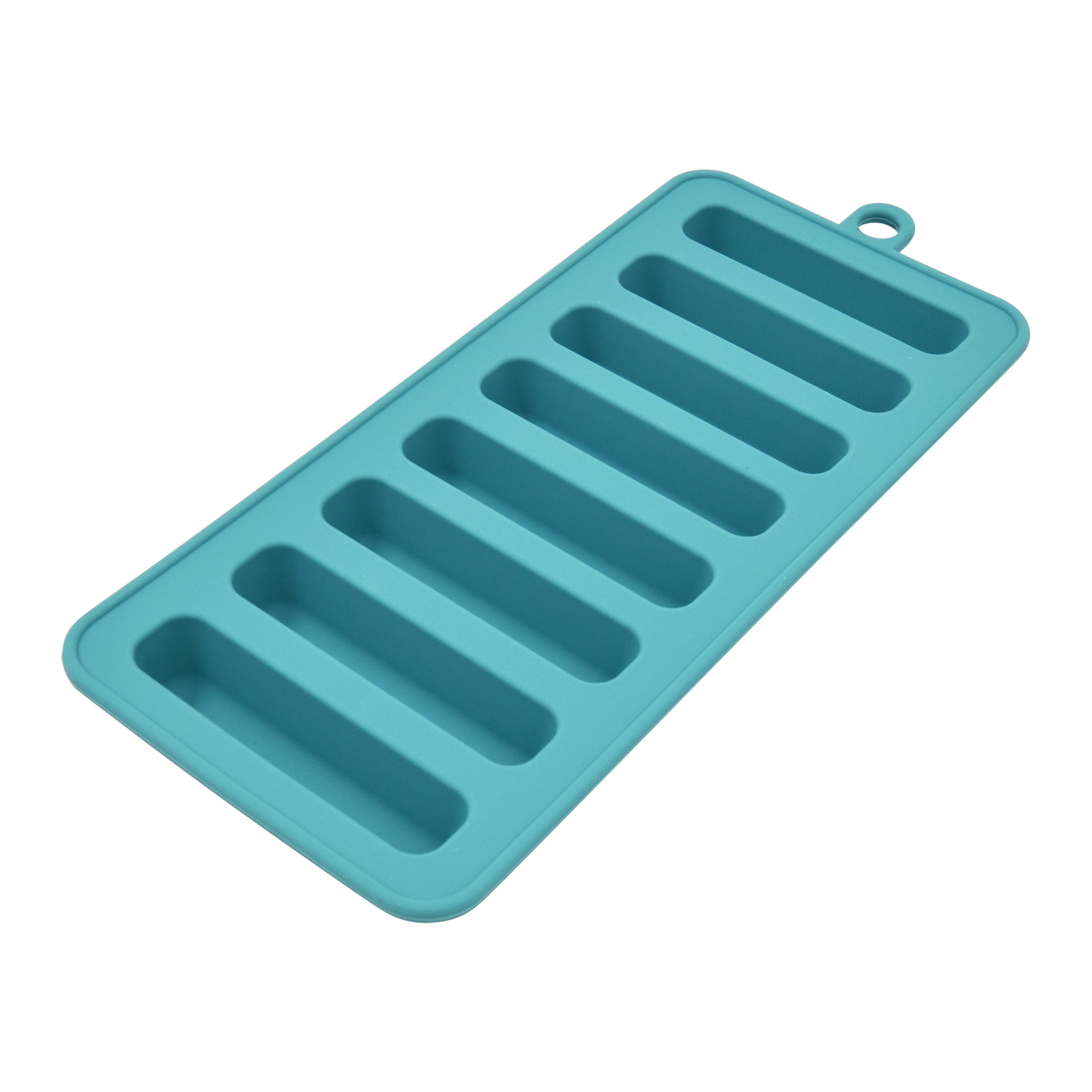 (4 pack) Mainstays Silicone Water bottle Ice Cube Tray Blue, Made for Cold Drink Preparation and Easy Use