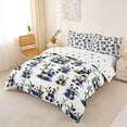 thumbnail image 2 of jejeloiu Cute Animals Duvet Cover Set For Kids,Green Botanical Bedding Full For Girls,Reversible,3 Pieces(No Comforter), 2 of 6