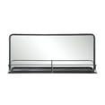 thumbnail image 1 of Creative Co-Op Rectangle Metal Wall Mirror with Shelf, Double Vanity, Black, 1 of 8