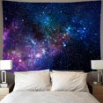 thumbnail image 1 of Tapiz de cielo estrellado Tapiz de galaxia Tapiz del espacio exterior Tapiz de luna y estrella en la noche estrellada Tapiz psicodélico del universo para colgar en la pared para sala de esta, 1 of 5