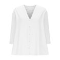 thumbnail image 3 of Fall Thin Cardigan for Women Solid Color Lightweight 3/4 Sleeve Open Front Cardigan Button Down Sweaters Shawl, 3 of 6