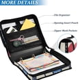 thumbnail image 3 of FORMRS Zipper Binder with Shoulder Strap 2-inch Ring 500 Sheet Capacity File Bag, Black Cats and Hearts, 3 of 5