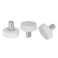 thumbnail image 1 of Unique Bargains 30 Paquets M5 x 9 mm Filetage Mâle Boutons Moletés Vis pour Pouce Boutons de Serrage Prise Blanc, 1 of 5