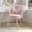 Pink, variant on Homefun Plush Velvet Sherpa Accent Chair with Cushion,Gold Metal Legs,Fluffy Vanity Chair for Makeup Room,Beige