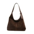 thumbnail image 2 of Bolso de gamuza, bolso grande tipo hobo, bolso tipo cartera, bolso de mano para mujer Café, 2 of 8