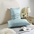 thumbnail image 2 of Funda de Almohada Casbrove de Seda de Morera Reina Azul Bruma con Cierre, 2 of 7