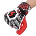 thumbnail image 2 of Goalkeeper Gloves, Football Goal Keeper Gloves Long Hook And Loop Adjustable Breathable  For Children Red 8#, 2 of 8