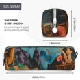 thumbnail image 3 of Honeii Galactic Jungle Dinosaurs Pattern Pencil Case, Pencil Pouch, Pencil Case Small, Pencil Pouch Aesthetic, PVC Pencil Pouch, Pencil Bag, Makeup Pouch, 3 of 7