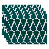 Simply Daisy 18" x 14" Watermelon Seeds Geometric Print Placemat, Set of 4