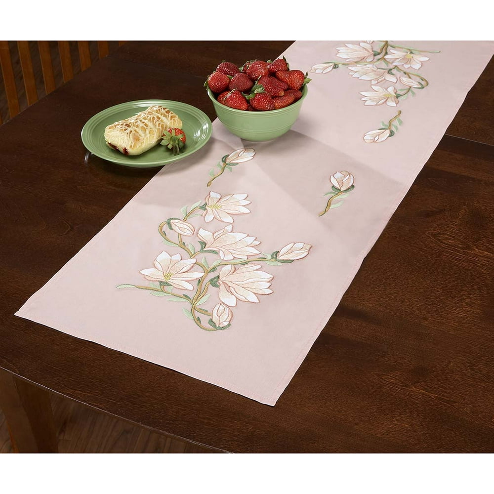 Herrschners® Magnolia Table Runner Stamped CrossStitch