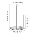 thumbnail image 3 of Plyzle Paper Towel Holder Countertop, Metal Base with One-Hand Tear, Space-Saving for Kitchen & Bathroom, 11.8 Inch,Silver, 3 of 5