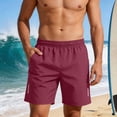 thumbnail image 2 of hlysgo Mens Quick Dry Shorts Comfort Cozy Fit Athletic Elastic Waist Short Running Gym Training Basketball Tennis with Zipper Pockets Wine,3xL, 2 of 6