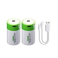 thumbnail image 2 of Batería D recargable USB D de iones de litio 1,5 V, 1200 mAh, 2 unidades, 2 of 6