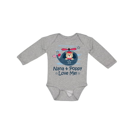 

Inktastic Nana and Poppy Love Me Boys Long Sleeve Baby Bodysuit