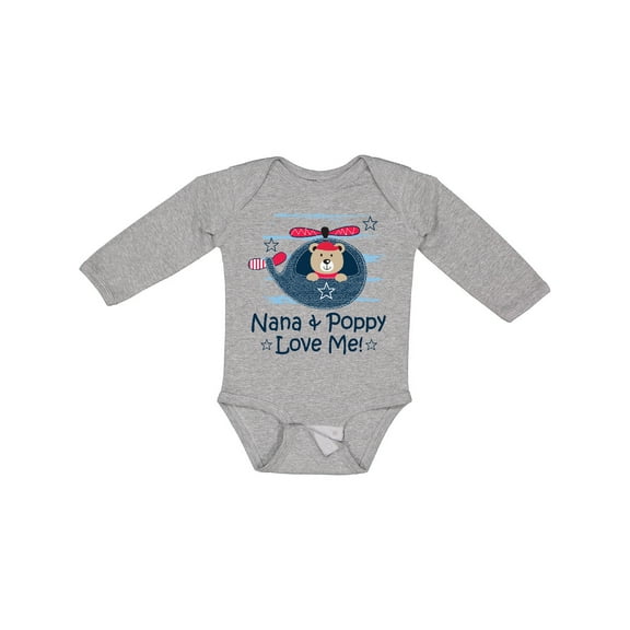 Inktastic Nana and Poppy Love Me Boys Long Sleeve Baby Bodysuit