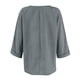 thumbnail image 4 of Ailaofu Women's V Neck Summer Tops Casual Henley Button Down T Shirts, 4 of 5