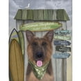 thumbnail image 3 of Fab Funky 12x14 Black Modern Framed Museum Art Print Titled - German Shepherd Surf Shack, 3 of 5