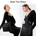 thumbnail image 4 of GAEKEAO Crossbody for Women Vegan Leather Casual Satchel Bag Shoulder Purse with Zipper Pockets and Adjustable Strap, 4 of 6