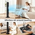 thumbnail image 6 of 42 Inches Bladeless Tower Fan with Remote for Bedroom,90°Oscillation Standing Floor Fans that Blow Cold Air with 9H Timer & Child Lock,Ultra Quiet Small Cooling Fans for Office - Black, 6 of 7