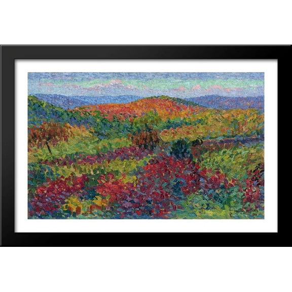 Landscape 40x26 Large Black Wood Framed Print Art by Henri Martin