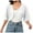 White, variant on Women Lightweight Sheer Women's Cardigan Chiffon Open Front 3/4 Sleeve Cropped Top for Dresses(Black,S)