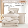 thumbnail image 4 of Juego de edredón MUXHOMO Queen, talla 7 piezas, color beige, 4 of 7