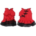 thumbnail image 3 of Traje de estilo chino para mascotas, traje Qipao de algodón de primavera y verano para cachorros y gatos L, 3 of 12