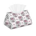thumbnail image 2 of Lsque Cartoon Poodle Dog Printed Long Tissue Box Cover Holder, Facial Paper Organizer Dispenser,Triangle with Bottom Belt, PVC Leather Decorative Organizer, 2 of 9
