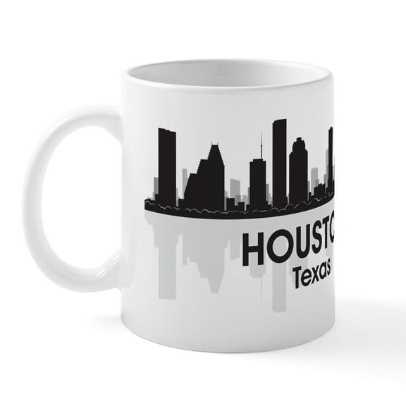 CafePress - Houston Skyline Mug - 11 oz Ceramic Mug - Novelty Coffee Tea Cup