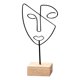 thumbnail image 2 of Esculturas abstractas de cara de figura moderna, soporte de exhibición de joyería, línea de Metal de decoración artística para restaurante, mesa de Negro Fernando Escultura de cara abstracta, 2 of 8