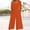 Orange, variant on Women Jumpsuits Dressy Long Sleeve Baggy Long Pants V Neck One Piece Jumpsuits Baggy Overalls Crewneck Beach Vacation Summer Rompers S