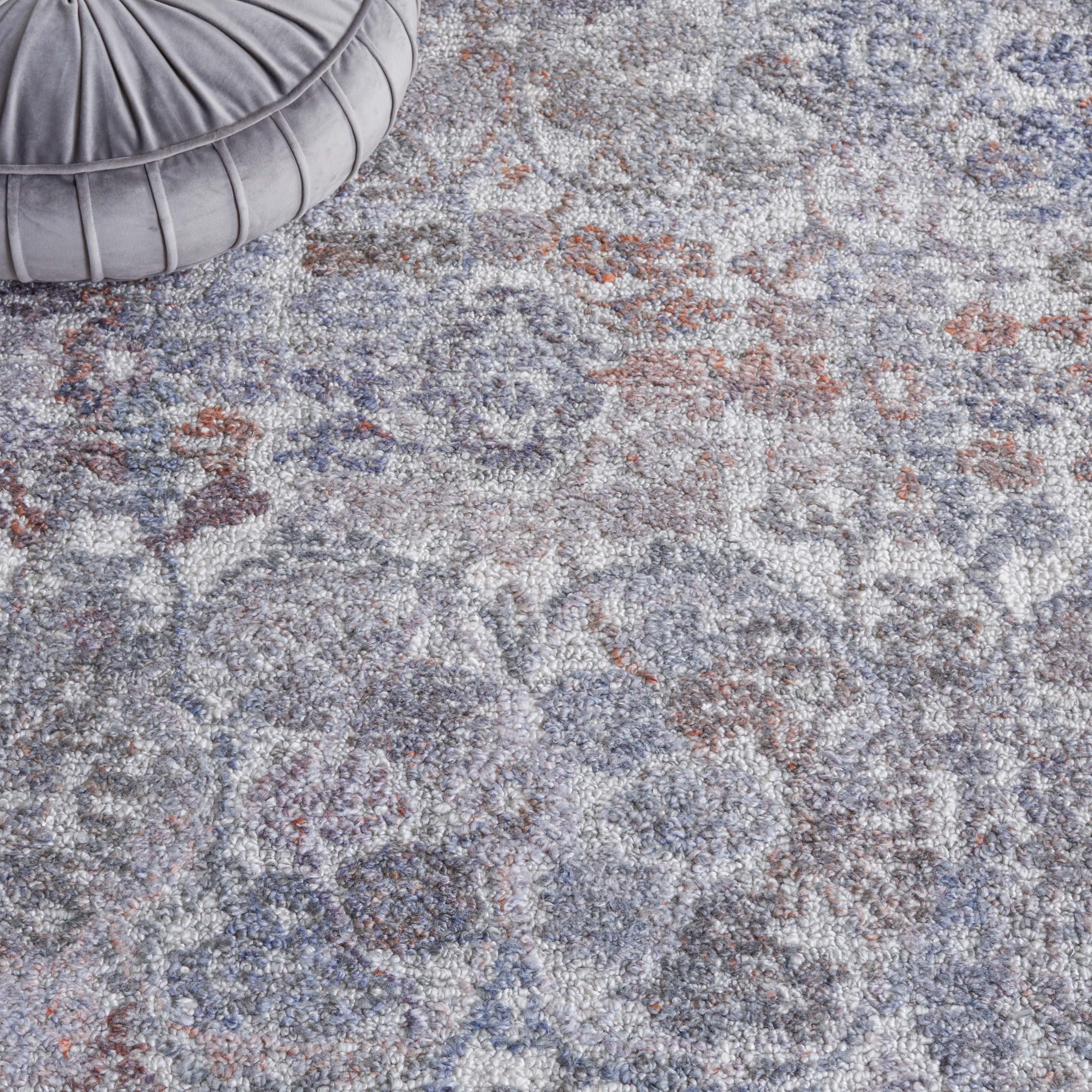 SAFAVIEH Marquee Rita Medallion Polyester Area Rug, Rust/Grey, 3' x 5'