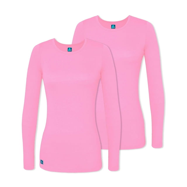 Adar sous-Couches pour Femmes, Lot de 2 - T-Shirt de sous-Couche à Manches Longues Confortable