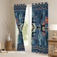 thumbnail image 3 of Homewish Western Aztec Adult Blackout Curtains Set of 2 (52x84 Each), Vintage Blue Bohemian Window Curtains, Hippie Triangle Abstract Curtains and Drapes, Curtains and Drapes Decor, 3 of 6