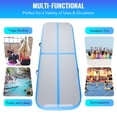 thumbnail image 3 of 20ft Air Track Exercise Mat for Home & Outdoor Gymnastics Yoga & More Gray/Blue With Pump (Four pump nozzles), 3 of 11