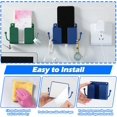 thumbnail image 6 of 3 Pcs Wall Mount Phone Holder, Phone Stand for Bed, Wall Mounted Shower Phone Holder Remote Control Holder with Hooks, Self-Adhesive Universal Media Organizer Storage Box, 6 of 12